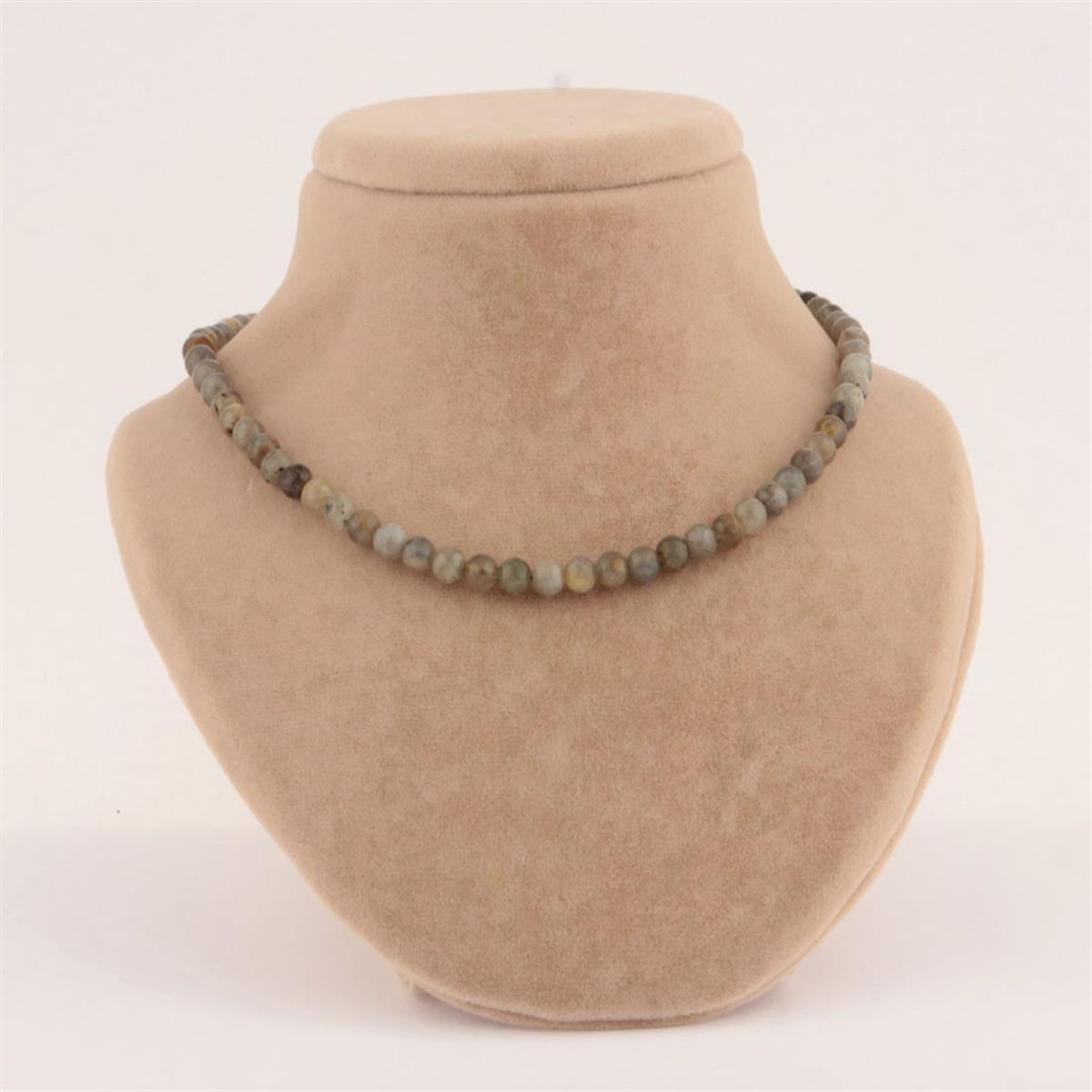 SERTİFİKALI Labradorit  Orjinal ( Taşlar) Doğaltaş Kolye 6 mm, M217