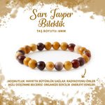 SERTİFİKALI Sarı Jasper 8mm Doğal Taş Bileklik