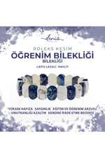 SERTİFİKALI Öğrenim Doğal Taş Geniş Kesim Bileklik