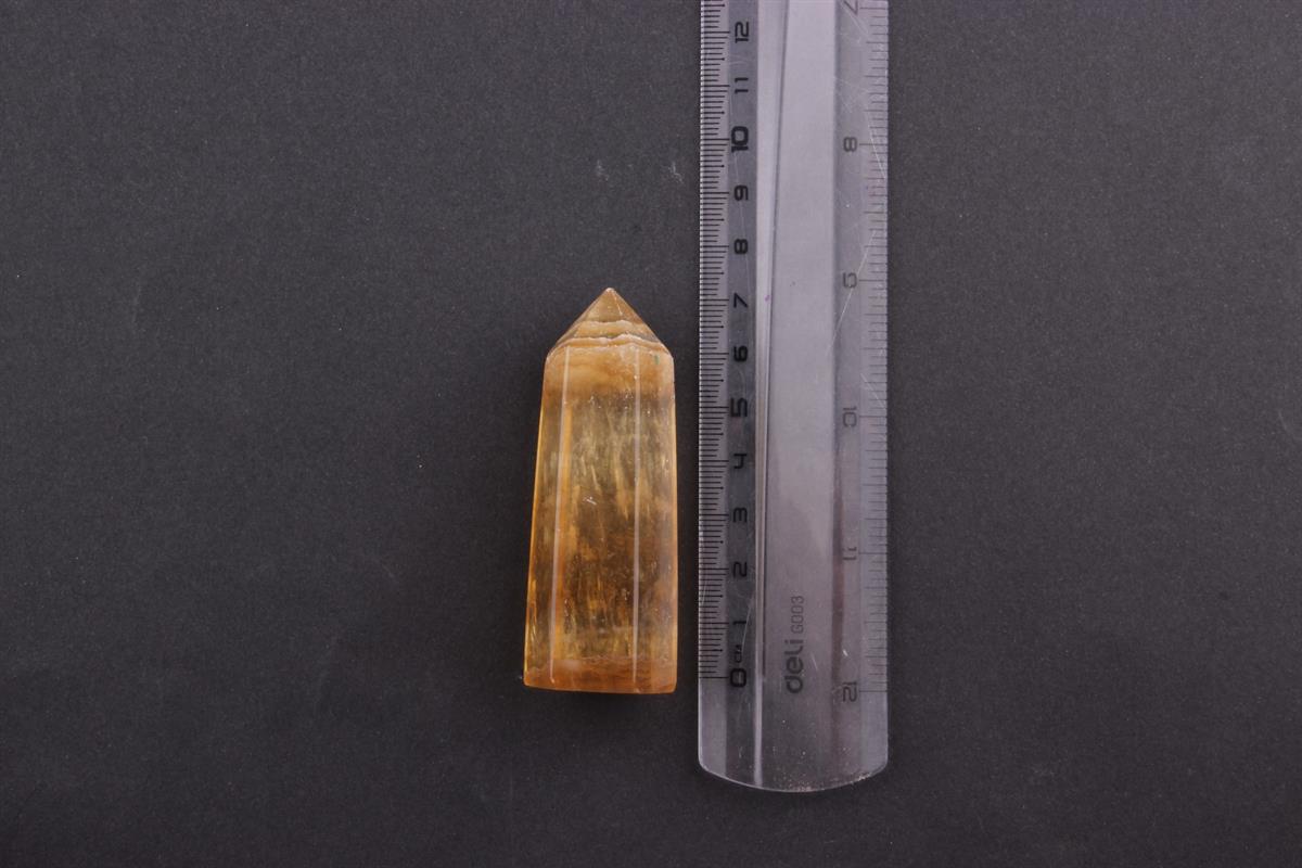 SERTİFİKALI Sarı Florit  Orjinal ( Taşlar) Doğaltaş Piramit 7 cm, 93 gr, D005