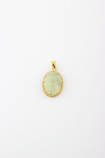 SERTİFİKALI Prehnit  Orjinal ( Taşlar) Doğaltaş Kolye Ucu Gümüş Zincirle Dahil