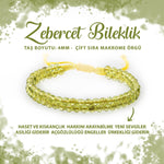 SERTİFİKALI Zebercet 4mm Çift Sıra Doğal Taş Bileklik