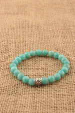 SERTİFİKALI Amazonit  Orjinal ( Taşlar) Doğaltaş Bileklik 8 mm - B856
