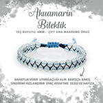 SERTİFİKALI Akuamarin 4mm Çift Sıra Doğal Taş Bileklik