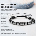 SERTİFİKALI Radyasyon Bilekliği Şungit Hematit Doğal Taşlı %100 El İşçiliği