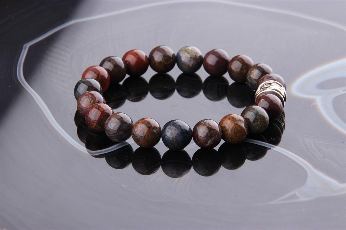 SERTİFİKALI Pietersite  Orjinal ( Taşlar) Doğaltaş Bileklik 8 mm - B873