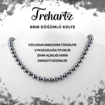 SERTİFİKALI Trehartz 8 mm Düğümlü Doğal Taş Kolye