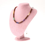 Rudraksha'lı Doğaltaş Çakra Kolye - Ametist, Aventurin, Lapis, Kristal Kuvars, Jasper 6 mm, M448
