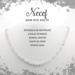 SERTİFİKALI Necef 6 mm Dizi Doğal Taş Kolye