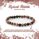 SERTİFİKALI Rodonit 6mm Doğal Taş Bileklik