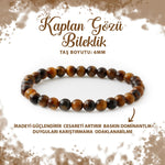 SERTİFİKALI Kaplan Gözü 6mm Doğal Taş Bileklik
