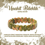 SERTİFİKALI Unakit Doğal Taş Geniş Kesim Bileklik