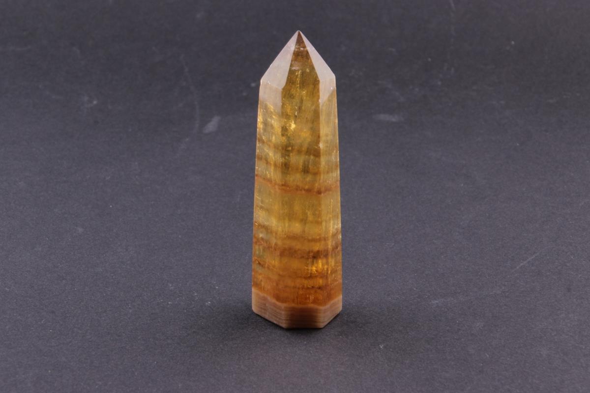 SERTİFİKALI Sarı Florit  Orjinal ( Taşlar) Doğaltaş Piramit 8 cm, 87 gr, D007