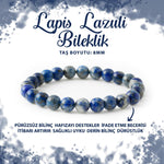 SERTİFİKALI Lapis Lazuli 8mm Doğal Taş Bileklik