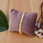 SERTİFİKALI Sari Kalsit  Orjinal ( Taşlar) Doğaltaş Bileklik  - 6mm