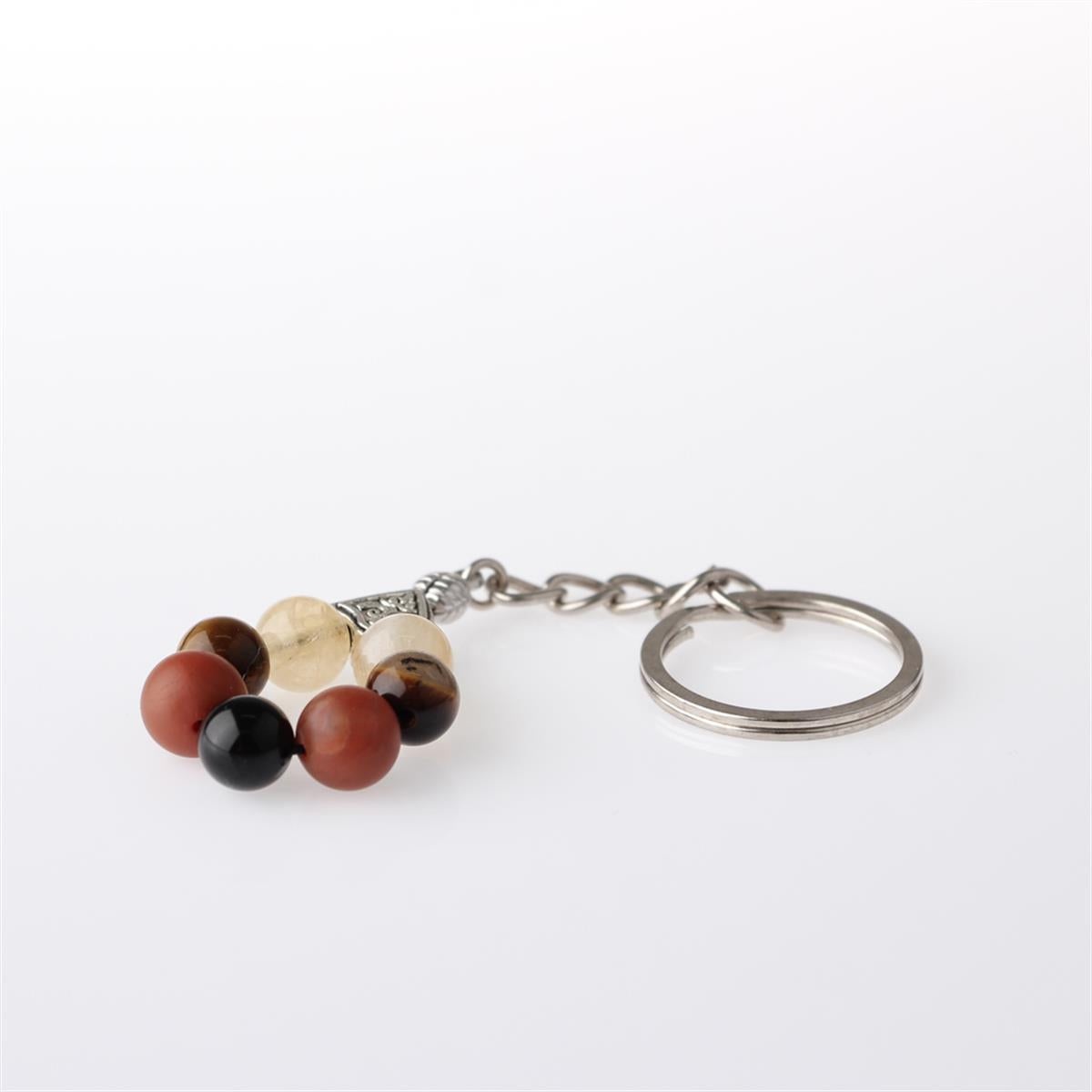 SERTİFİKALI Sitrin, Hakiki Yemen Akiği, Kaplan Gözü, Göz Akik Doğaltaş Anahtarlık DO19