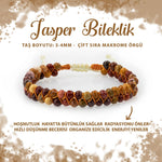 SERTİFİKALI Jasper 3-4mm Çift Sıra Doğal Taş Bileklik