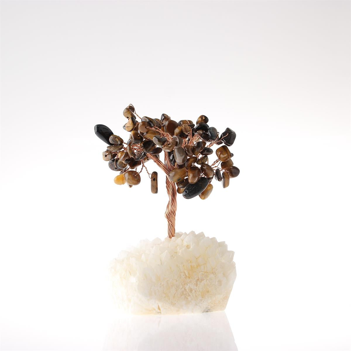 SERTİFİKALI Kaplan Gözü, Kristal Kuvars  Orjinal ( Taşlar) Doğaltaş Ağaç 12x5 cm, D025