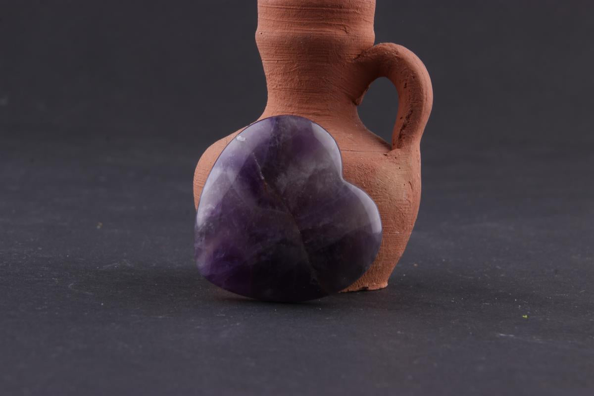 SERTİFİKALI Ametist  Orjinal ( Taşlar) Doğaltaş 4 cm D013