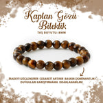 SERTİFİKALI Kaplan Gözü 8mm Doğal Taş Bileklik