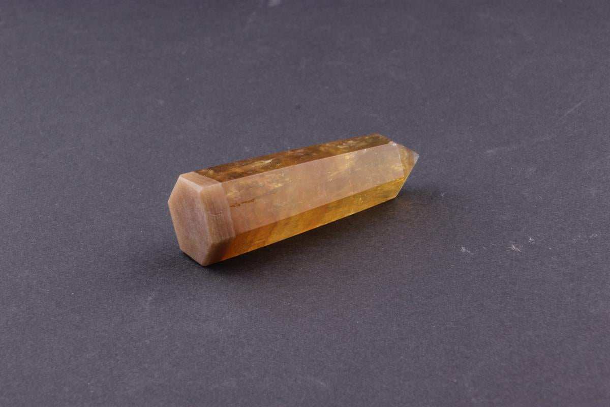 SERTİFİKALI Sarı Florit  Orjinal ( Taşlar) Doğaltaş Piramit 8 cm, 87 gr, D007