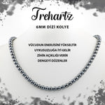SERTİFİKALI Trehartz 6 mm Dizi Doğal Taş Kolye