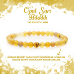 SERTİFİKALI Opal Sarı 6mm Doğal Taş Bileklik