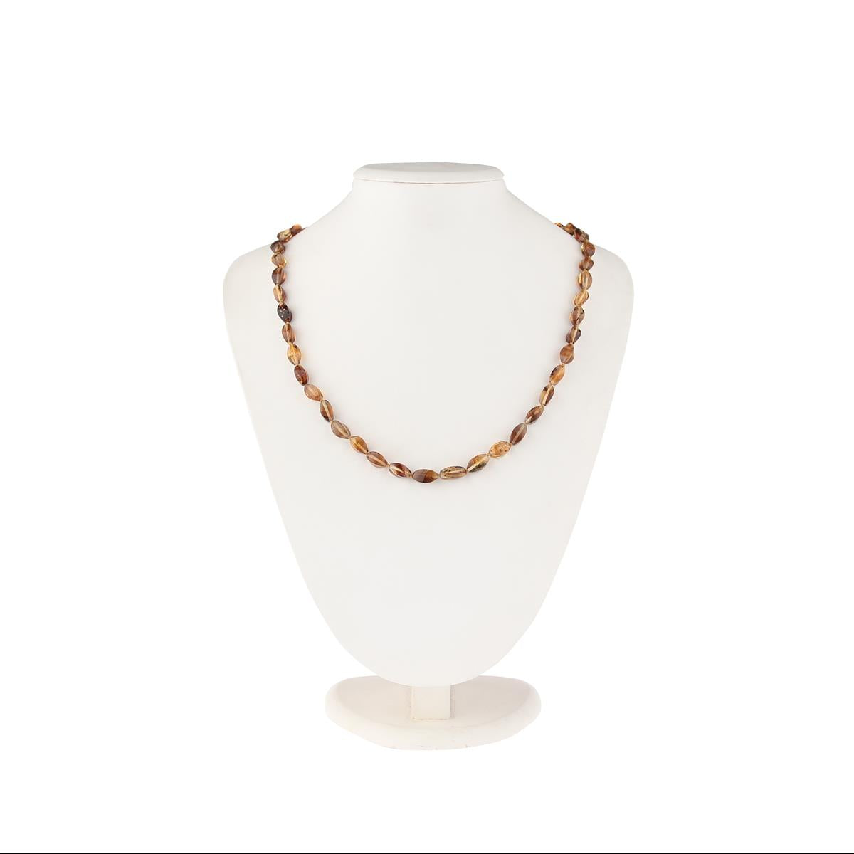 SERTİFİKALI Kehribar  Orjinal ( Taşlar) Doğaltaş Kolye 6 mm, M427