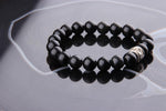 SERTİFİKALI Obsidyen  Orjinal ( Taşlar) Doğaltaş Bileklik 8 mm - B872