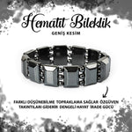 SERTİFİKALI Hematit Doğal Taş Özel Kesim Geniş Kesim Bileklik