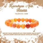 SERTİFİKALI Karnelyan Akik 10mm Doğal Taş Bileklik