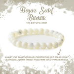SERTİFİKALI Sedef 8mm Doğal Taş Bileklik