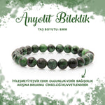 SERTİFİKALI Anyolit 8mm Doğal Taş Bileklik
