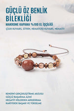 Sertifikalı Güçlü Özbenlik Bilekliği Makrome Kapama El Yapımı
