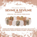 SERTİFİKALI Sevme Sevilme Doğal Taş Geniş Kesim Bileklik