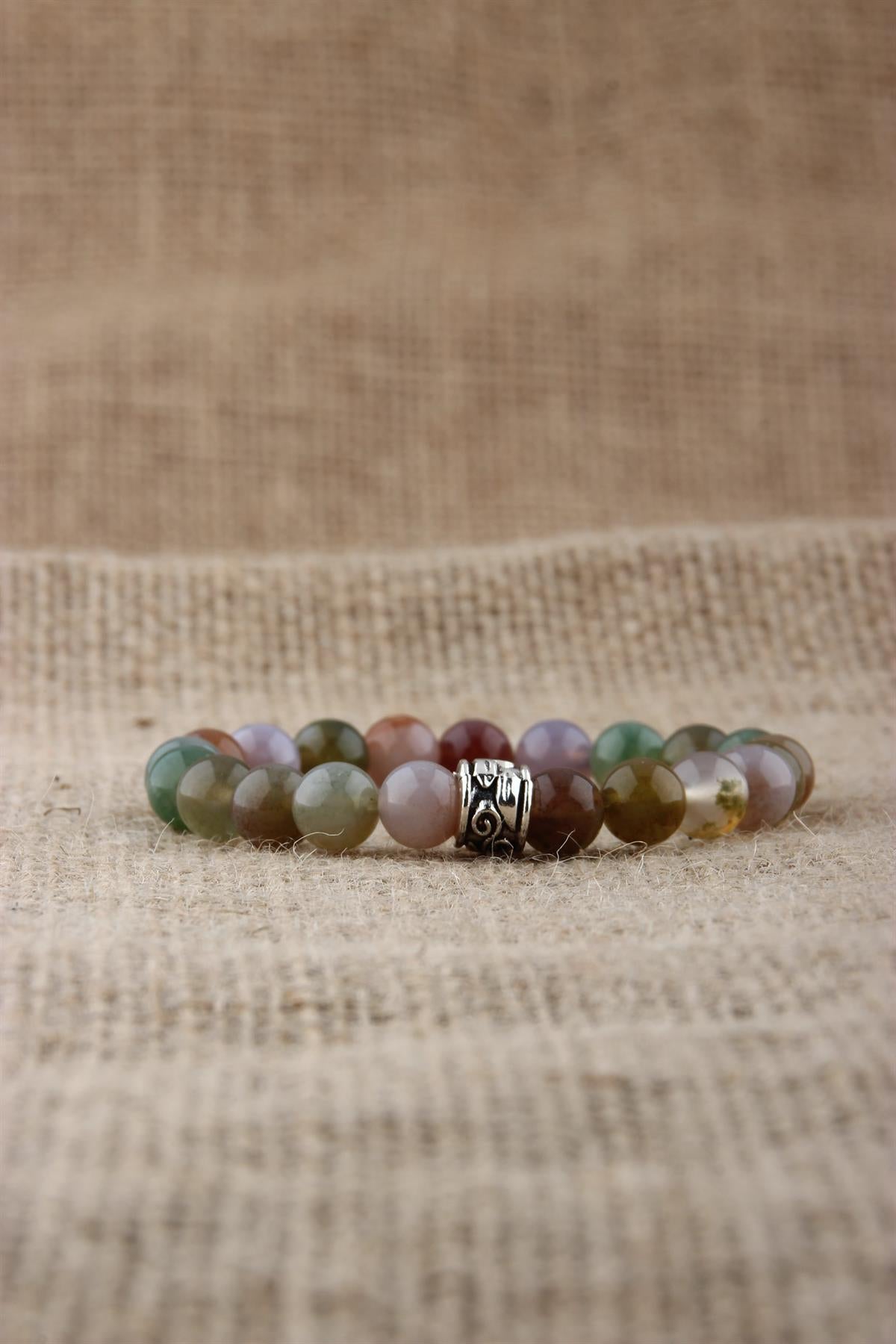 SERTİFİKALI HİNT AKİK  Orjinal ( Taşlar) Doğaltaş BİLEKLİK 8 MM