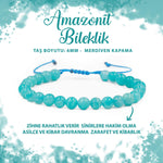 SERTİFİKALI Amazonit 6mm Merdiven Kapama Doğal Taş Bileklik