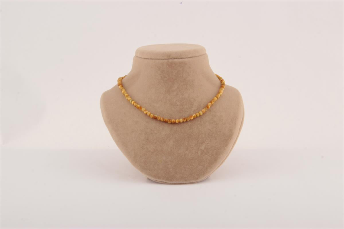 SERTİFİKALI Kaplan Gözü  Orjinal ( Taşlar) Doğaltaş Kolye 4 mm, M414