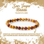 SERTİFİKALI Sarı Jasper 6mm Doğal Taş Bileklik