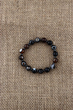 SERTİFİKALI SİYAH GÖZ AKİK BİLEKLİK 8 MM