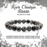 SERTİFİKALI Karlı Obsidyen 8mm Doğal Taş Bileklik