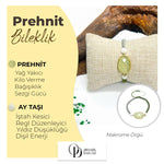 SERTİFİKALI Prehnit, Ay Taşı Makrome Örgü  Orjinal ( Taşlar) Doğaltaş Bileklik B947