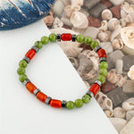 SERTİFİKALI Genel Sağlık Doğal Taş Bileklik Akik Yeşim Hematit 6mm B006