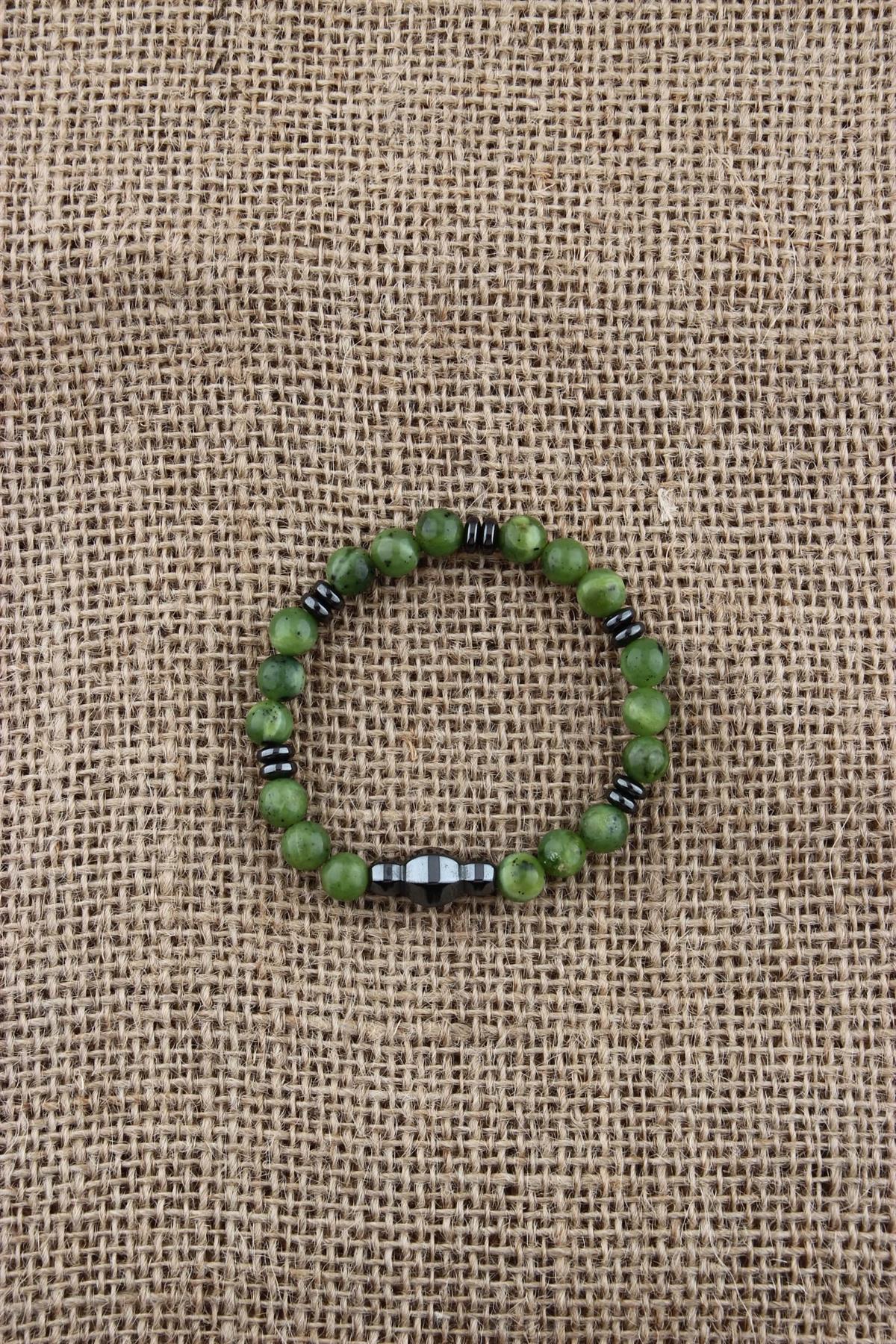 SERTİFİKALI YEŞİM  Orjinal ( Taşlar) Doğaltaş BİLEKLİK 8 MM