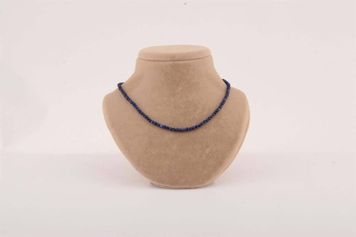 SERTİFİKALI Lapis Lazuli  Orjinal ( Taşlar) Doğaltaş Kolye 4 mm, M411