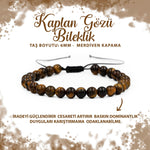 SERTİFİKALI Kaplan Gözü 6mm Merdiven Kapama Doğal Taş Bileklik