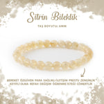 SERTİFİKALI Sitrin 6mm Doğal Taş Bileklik