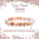 SERTİFİKALI Opal Pembe 8mm Doğal Taş Bileklik