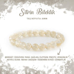 SERTİFİKALI Sitrin 8mm Doğal Taş Bileklik