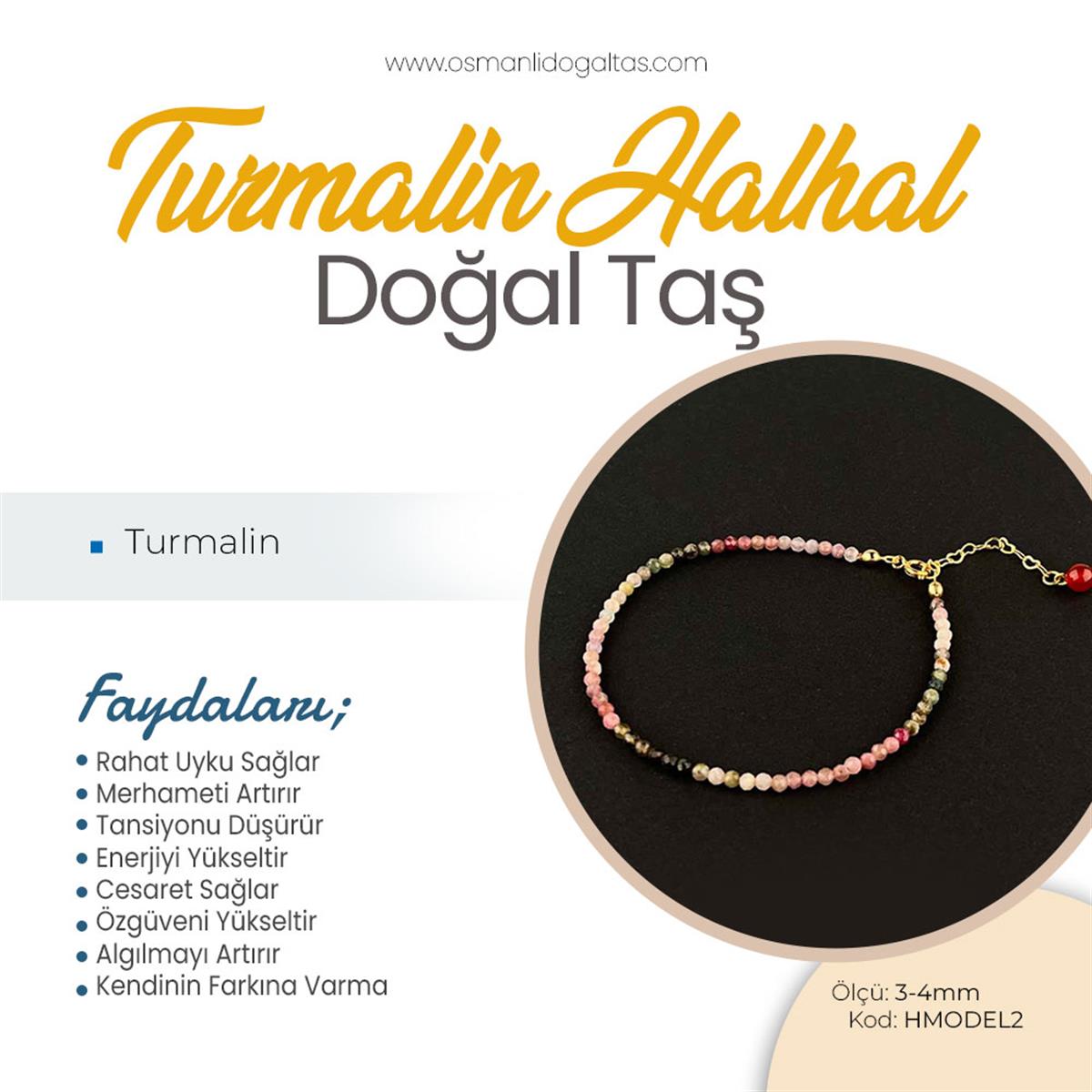 SERTİFİKALI Turmalin  Orjinal ( Taşlar) Doğaltaş Halhal 3-4 mm, B849
